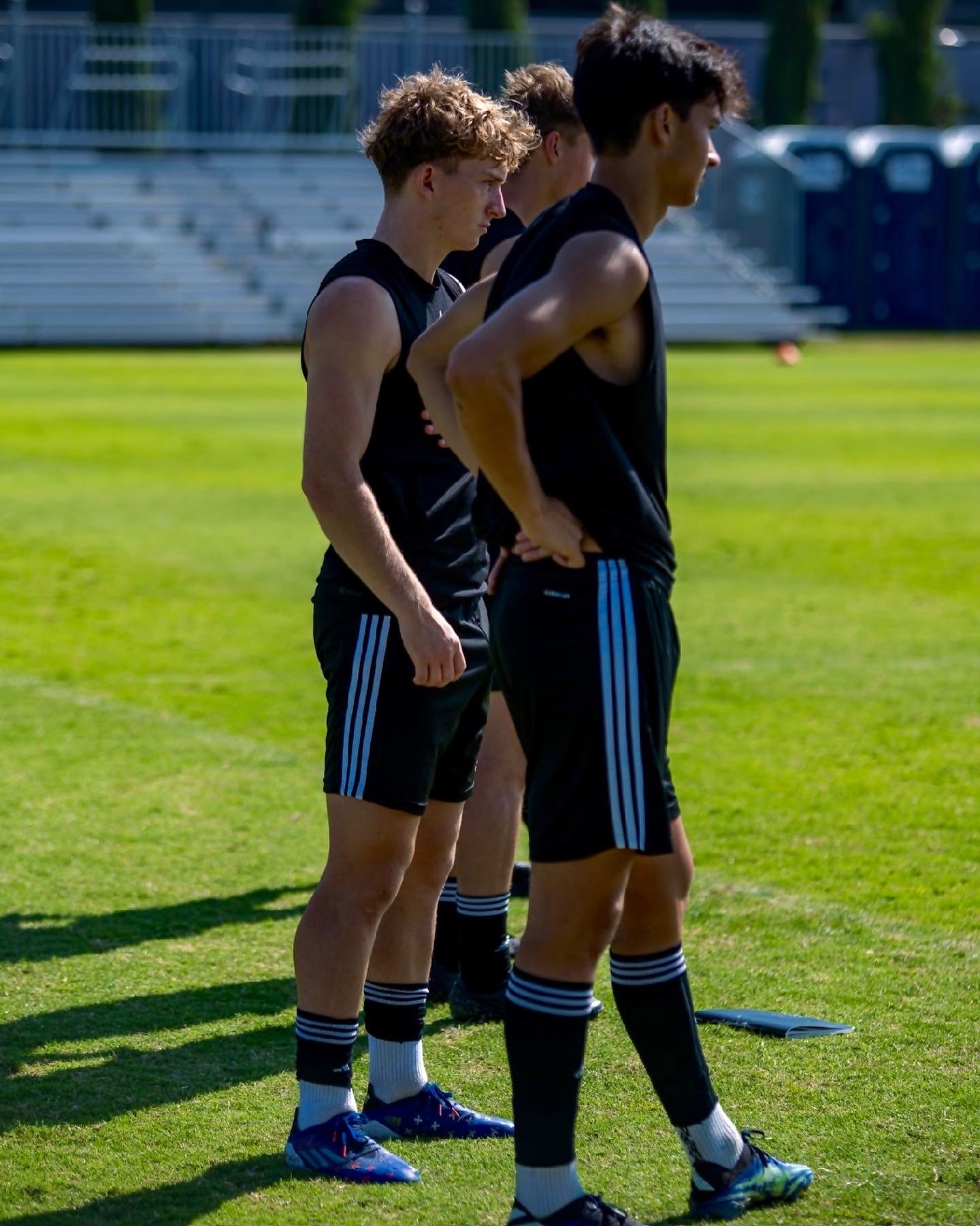 Jude Boyd with Beau Leroux (San Jose Earthquakes) in training