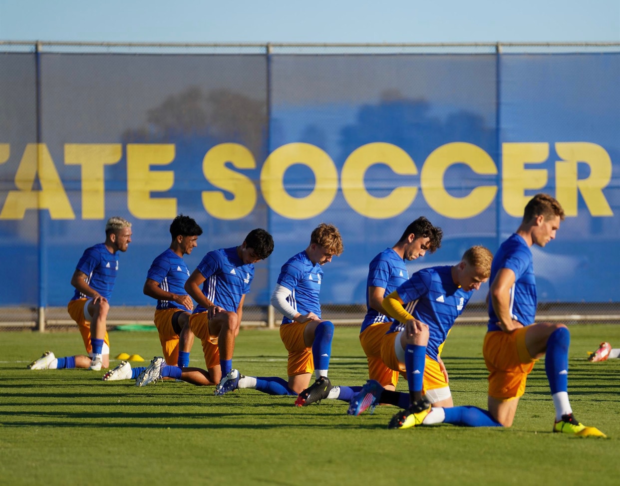 San Jose State soccer team training session